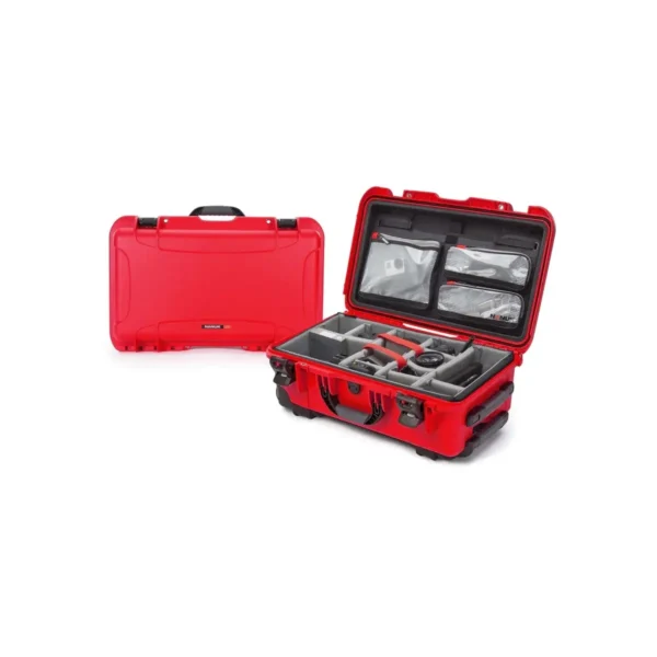 Nanuk 935 with Padded Divider and Lid Organizer- Red