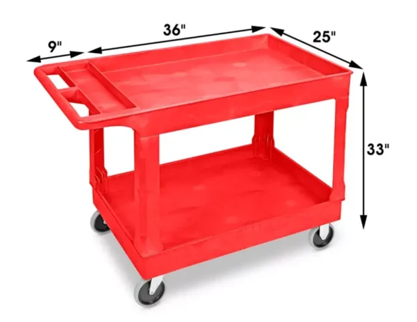 Utility Cart- Red 2 Levels